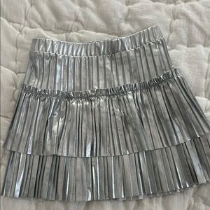 MIA New York tiered faux leather skirt